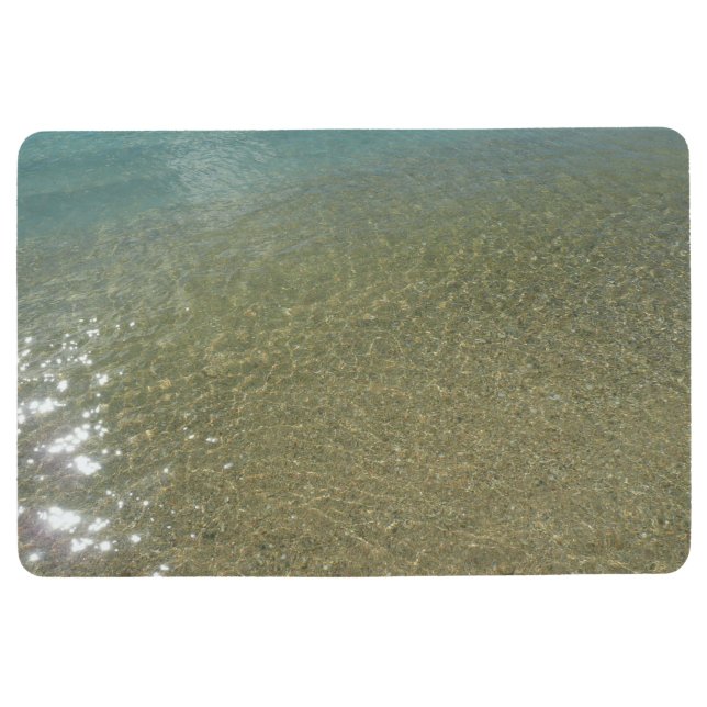 Wasser am Strand I Abstrakt Naturfotografie Bodenmatte (Vorderseite)