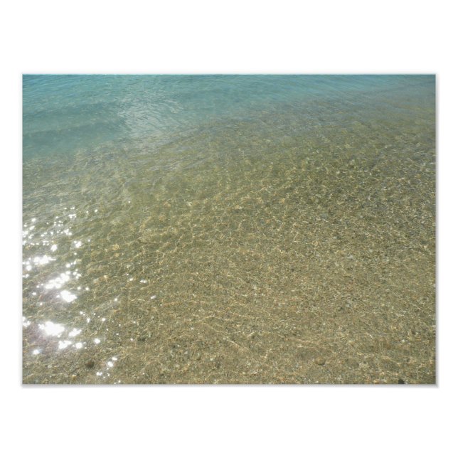 Wasser am Strand I Abstrakt Naturfotografie Fotodruck (Vorne)