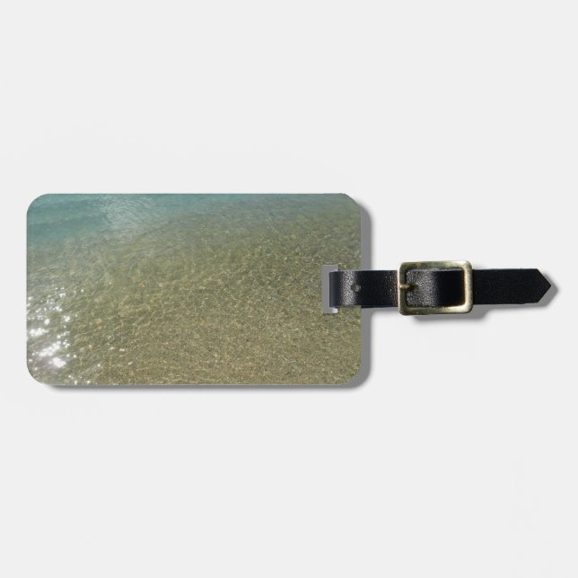 Wasser am Strand I Abstrakt Naturfotografie Gepäckanhänger (Vorderseite horizontal)
