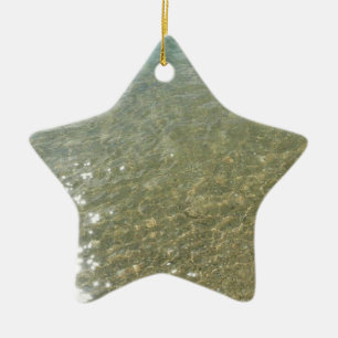 Wasser am Strand I Abstrakt Naturfotografie Keramik Ornament