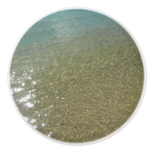 Wasser am Strand I Abstrakt Naturfotografie Keramikknauf