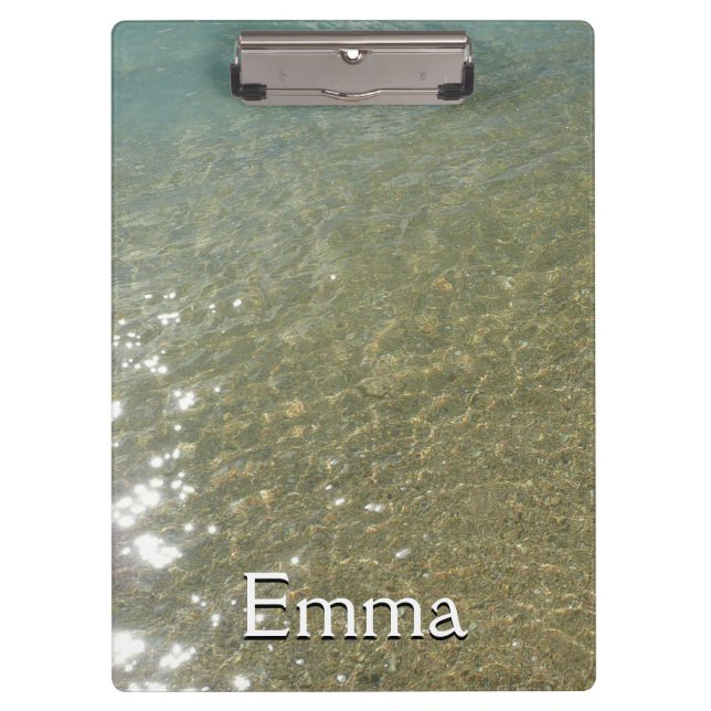 Wasser am Strand I Abstrakt Naturfotografie Klemmbrett (Vorderseite)