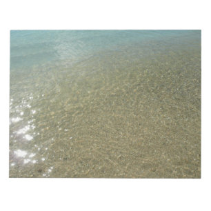 Wasser am Strand I Abstrakt Naturfotografie Notizblock