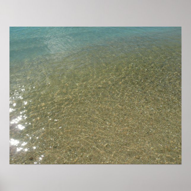 Wasser am Strand I Abstrakt Naturfotografie Poster (Vorne)