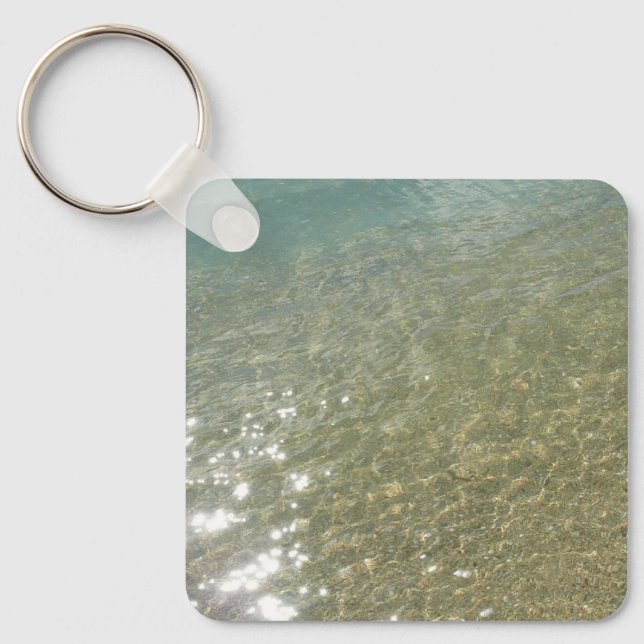 Wasser am Strand I Abstrakt Naturfotografie Schlüsselanhänger (Vorderseite)