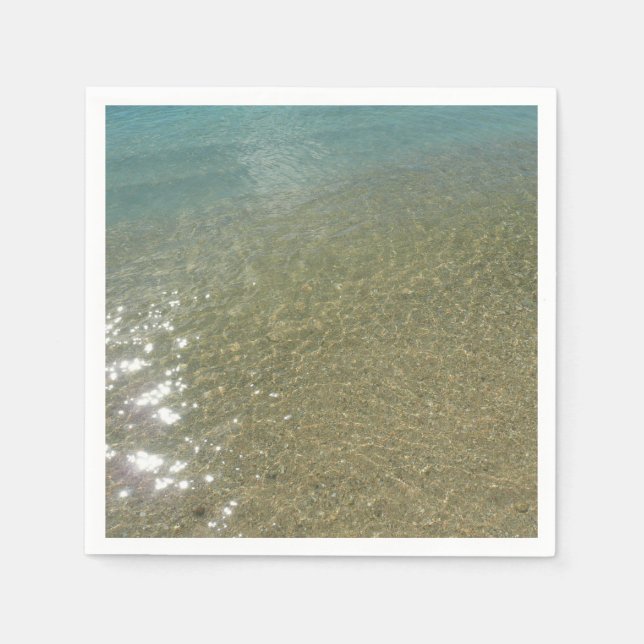 Wasser am Strand I Abstrakt Naturfotografie Serviette (Vorderseite)