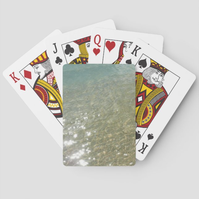 Wasser am Strand I Abstrakt Naturfotografie Spielkarten (Rückseite)