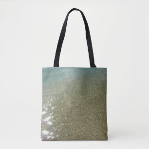 Wasser am Strand I Abstrakt Naturfotografie Tasche