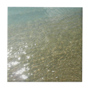 Wasser am Strand I Abstrakte Naturfotografie Fliese