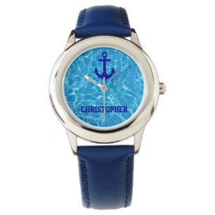Wasser Anker Strand Blaues Meer Crew beobachten Armbanduhr