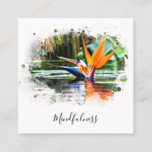 *~* Wasser AP10 Vogel der Paradies QR Teich Quadratische Visitenkarte