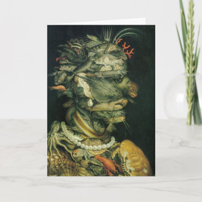 Wasser - Arcimboldo - 1566 Karte (Vorderseite)
