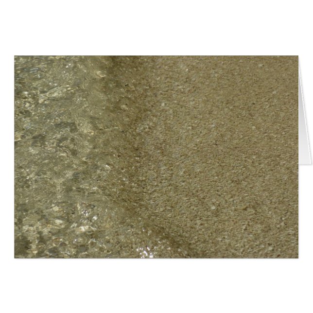 Wasser auf dem Strand II Abstrakte Naturfotografie (Vorderseite (Horizontal))
