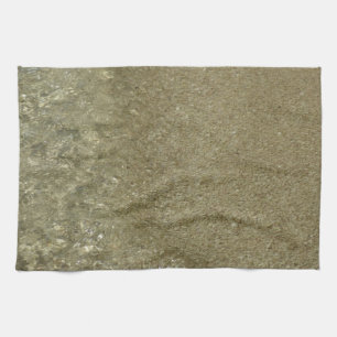 Wasser auf dem Strand II Abstrakte Naturfotografie Küchentuch