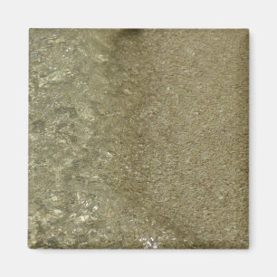 Wasser auf dem Strand II Abstrakte Naturfotografie Magnet