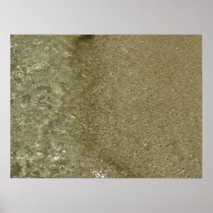 Wasser auf dem Strand II Abstrakte Naturfotografie Poster