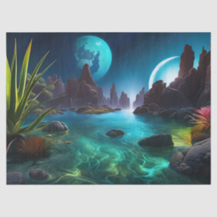 Wasser auf einem fernen Planeten glühen Seidenpapier