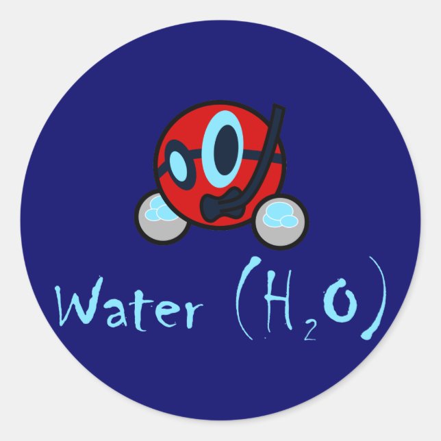 Wasser-Aufkleber Runder Aufkleber (Vorderseite)