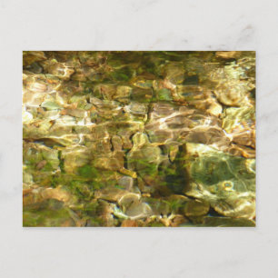 Wasser aus heißen Quellen Grün-Goldene Natur Postkarte