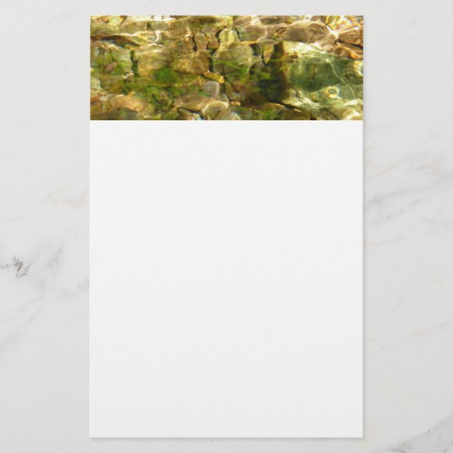 Wasser aus heißer Quellen, grüne Gold Briefpapier (Vorderseite)