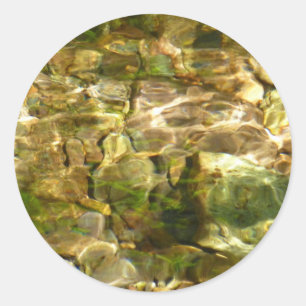 Wasser aus heißer Quellen, grüne Gold Runder Aufkleber