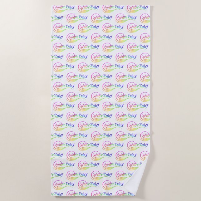 Wasser Baby Logo Strandtuch (Vorderseite)