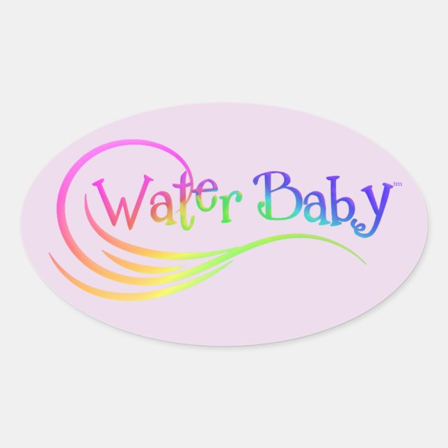 Wasser Baby-Regenbogenaufkleber Ovaler Aufkleber (Vorderseite)