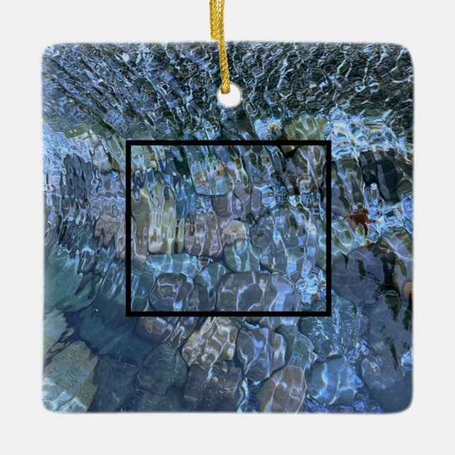Wasser, Bach, Dampf, Unterwassersteine Keramikornament (Vorderseite)