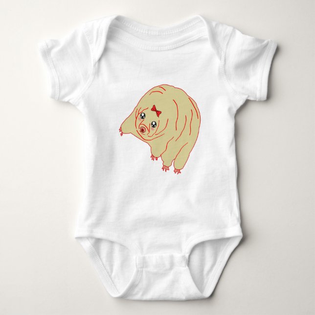 Wasser-Bärniedlicher Anime Tardigrade Baby Strampler (Vorderseite)