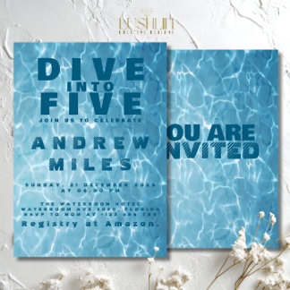 Wasser Birthday Splash Pool Sommer Celebrate Einladung