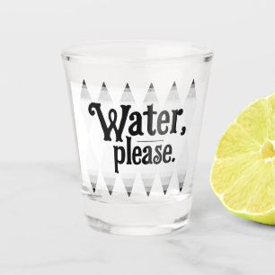 WASSER, BITTE Junggesellinnenabschied Argyle-Diama Schnapsglas