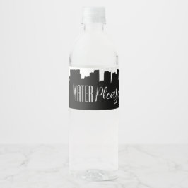 Wasser Bitte Wasser Flaschenetikett