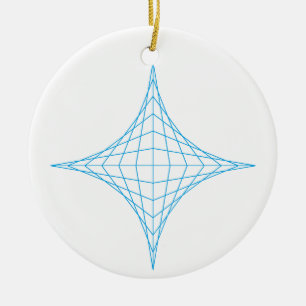Wasser (blau) keramik ornament
