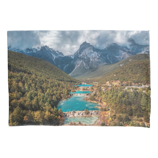 Wasser | Blue Moon Lake, China Kissenbezug (Vorderseite)