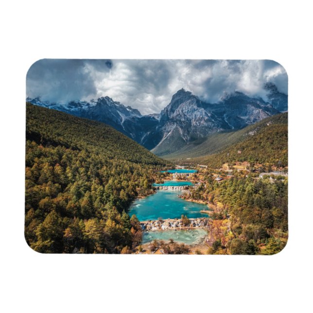 Wasser | Blue Moon Lake, China Magnet (Horizontal)