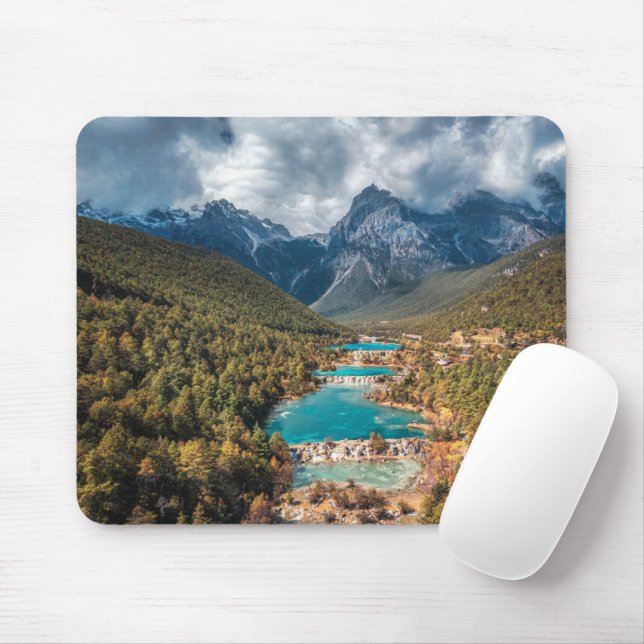 Wasser | Blue Moon Lake, China Mousepad (Mit Mouse)