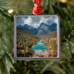Wasser Blue Moon Lake, China Ornament Aus Metall