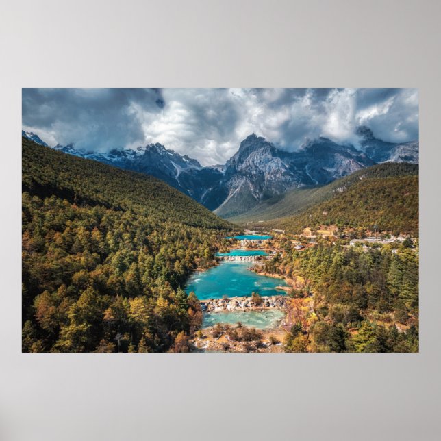 Wasser | Blue Moon Lake, China Poster (Vorne)