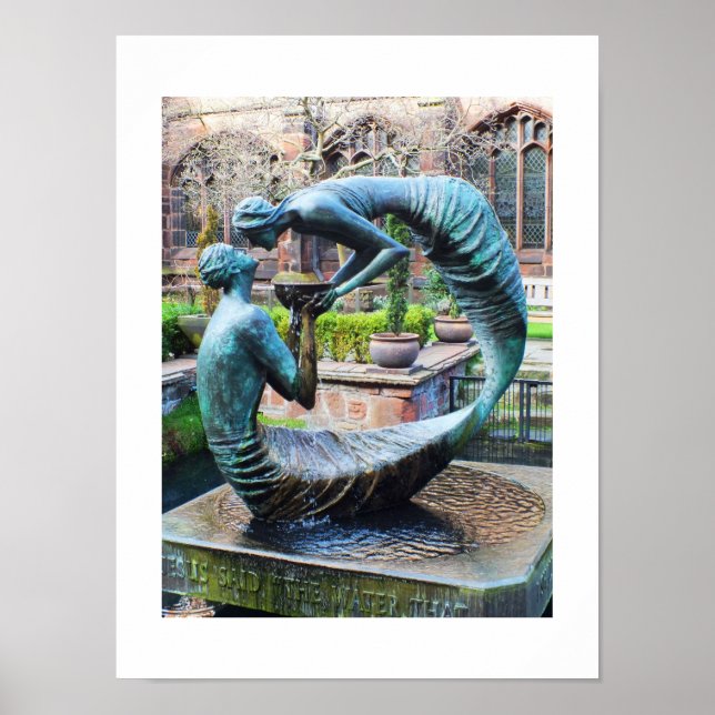 Wasser der Lebensbildhauerei Poster (Vorne)