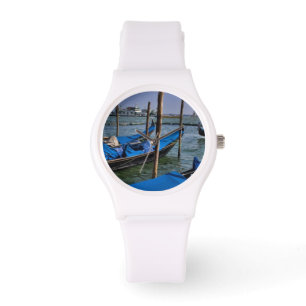 Wasser des Grand Canal mit aufgereihten Gondelboot Armbanduhr
