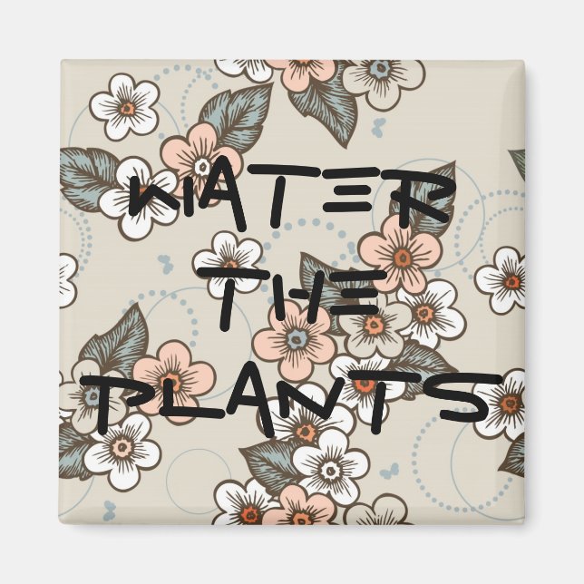 Wasser Die Erinnerung der Pflanze Magnet (Vorne)