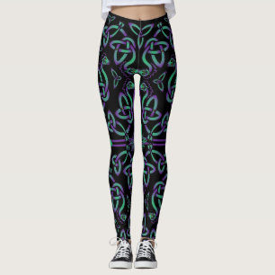 Wasser-Drache-keltisches Kreuz Leggings