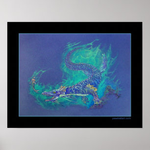 Wasser-Drache Poster