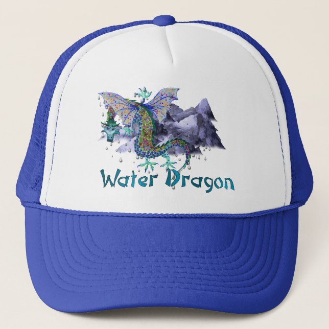Wasser-Drache Truckerkappe (Vorderseite)