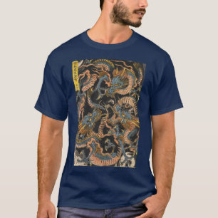 Wasser Drachen Traditionelle Japanische Kunst Ukiy T-Shirt