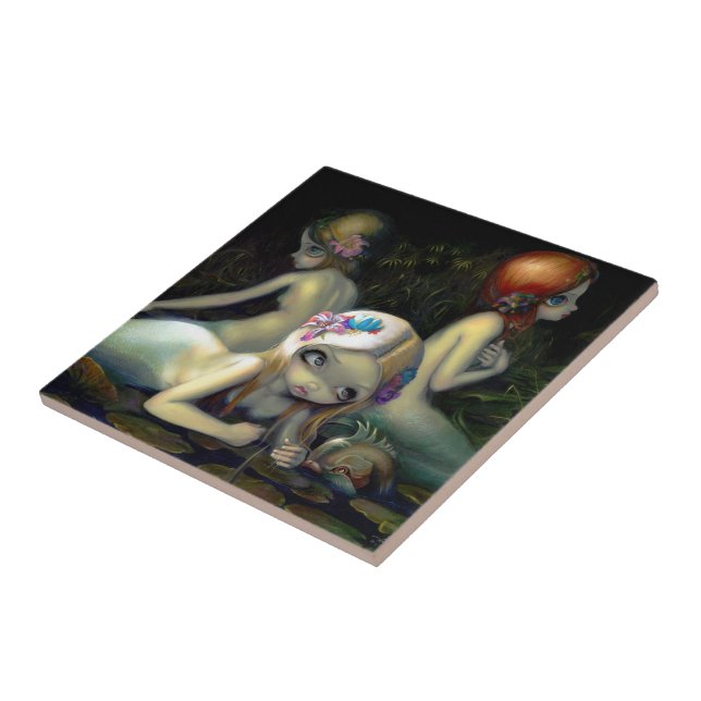 "Wasser Elementals" Fliese (Seite)