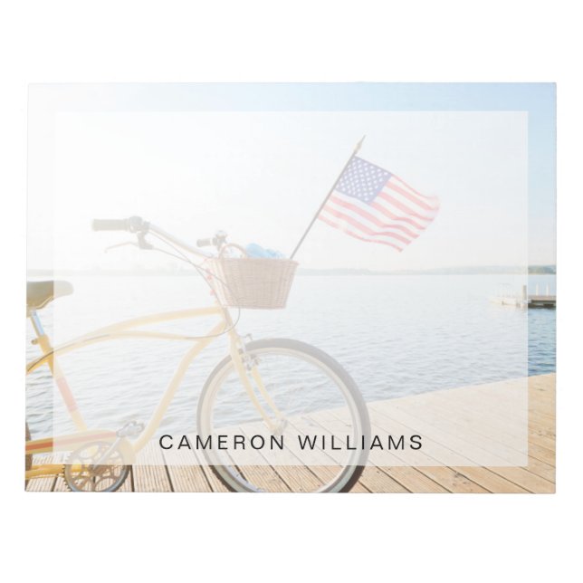 Wasser | Fahrrad am See Notizblock (Vorderseite)