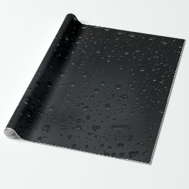 Wasser fällt auf schwarzes Fenster Geschenkpapier