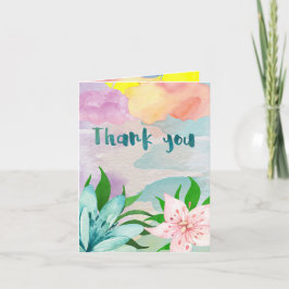 Wasser-Farbe danken Ihnen Gruß-Karte Dankeskarte