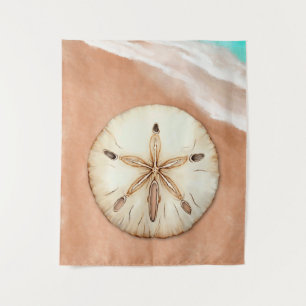Wasser Farbe Sand Dollar am Strand Wandteppich